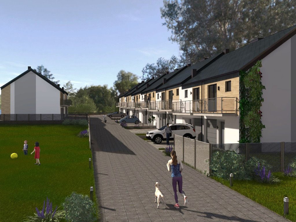 Nowoczesny dom z narożnym ogrodem i garażem, 94,4 m² Wysoka Głogowska  94m2 Foto 1