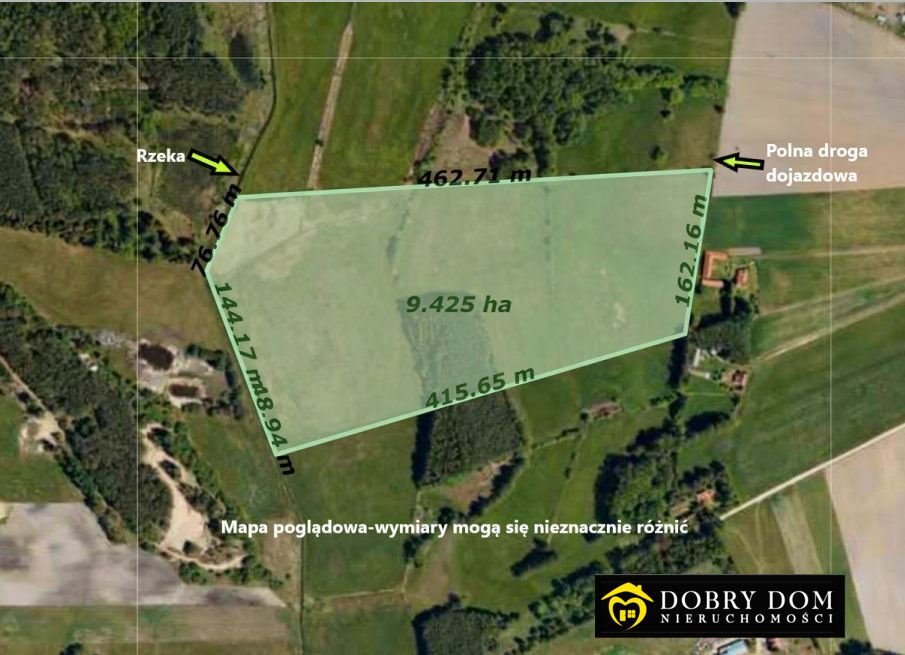 Sprzedam dużą działkę 94 250 m² w Kobuzie, idealną pod działalność Kobuzie  94 250m2 Foto 1