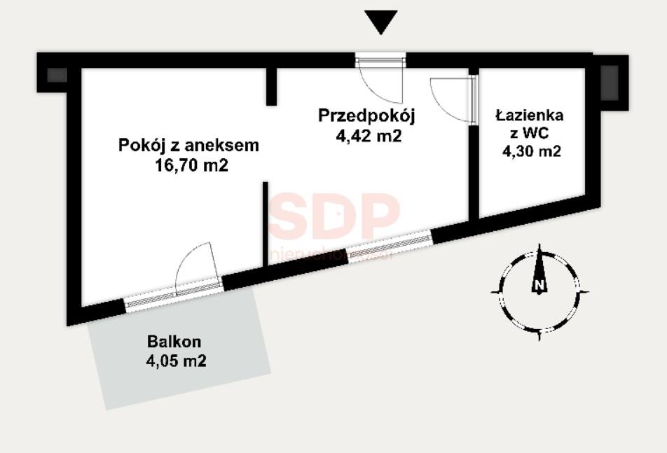 Kawalerka na sprzedaż Wrocław, Śródmieście, Kleczków, Wybrzeże Conrada - Korzeniowskiego  25m2 Foto 5