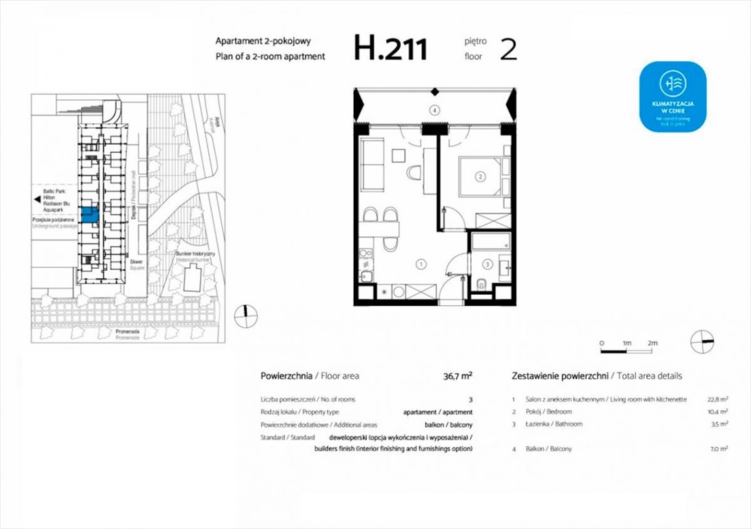 Mieszkanie dwupokojowe na sprzedaż Świnoujście, Uzdrowiskowa  37m2 Foto 3