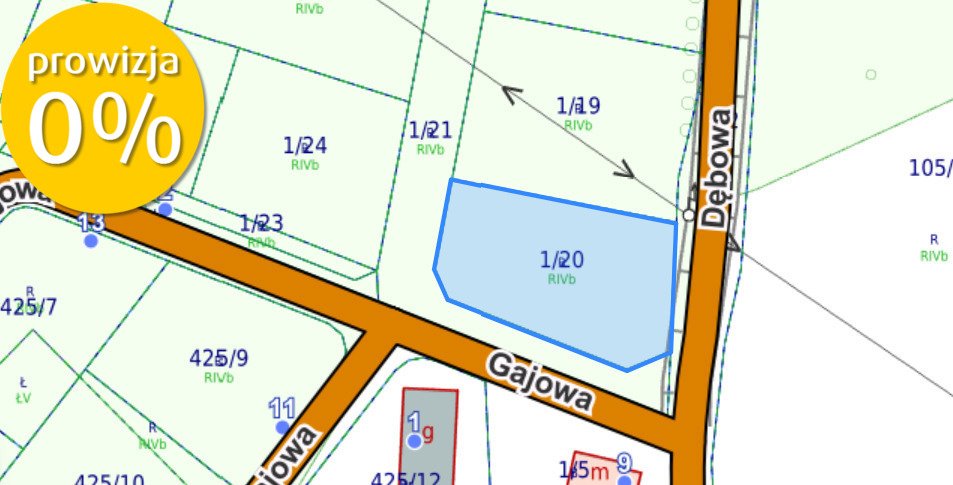 Działka 1000 m² pod dom w Pierwoszowie - polecam! Pierwoszów, Dębowa  1 000m2 Foto 1