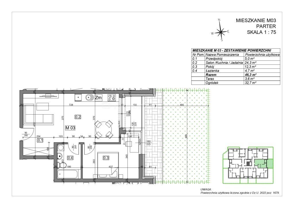 Mieszkanie dwupokojowe na sprzedaż Busko-Zdrój, Wschodnia  46m2 Foto 2