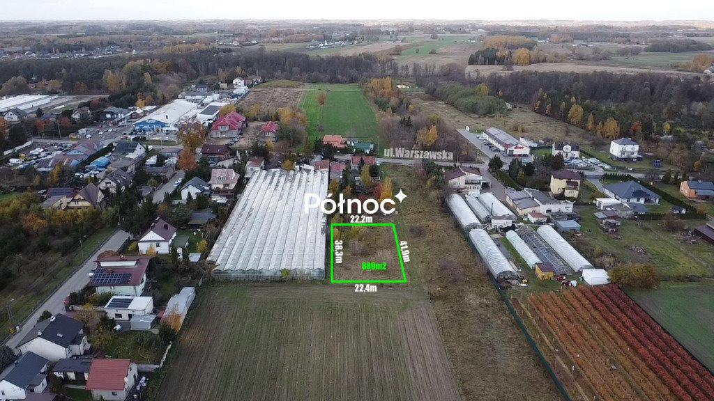 Działka pod dom w Nasielsku, 890 m², media, blisko miasta Nasielsk, Warszawska  889m2 Foto 1