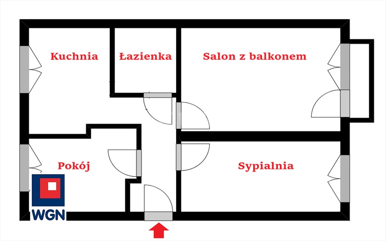 Mieszkanie trzypokojowe na sprzedaż Zawiercie, Pomorska  56m2 Foto 11