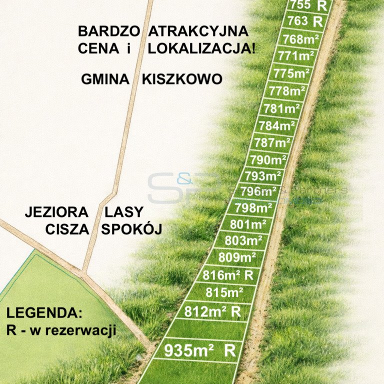 Działka 800 m² w Kiszkowie (spokój, lasy, szybki dojazd) Kiszkowo  800m2 Foto 1