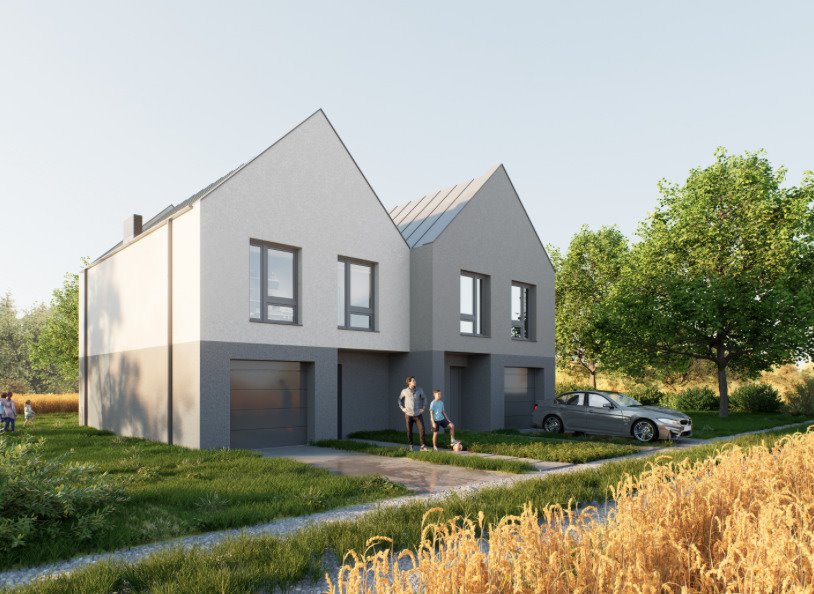 Nowoczesny dom bliźniaczy 111 m² z garażem i podłogowym ogrzewaniem Rzeszów, Słocińska  111m2 Foto 1