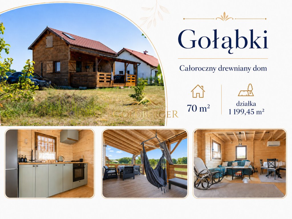 Zapraszam do domu 74 m² w Gołąbkach - nowoczesny, drewniany, z tarasem Gołąbki  74m2 Foto 1