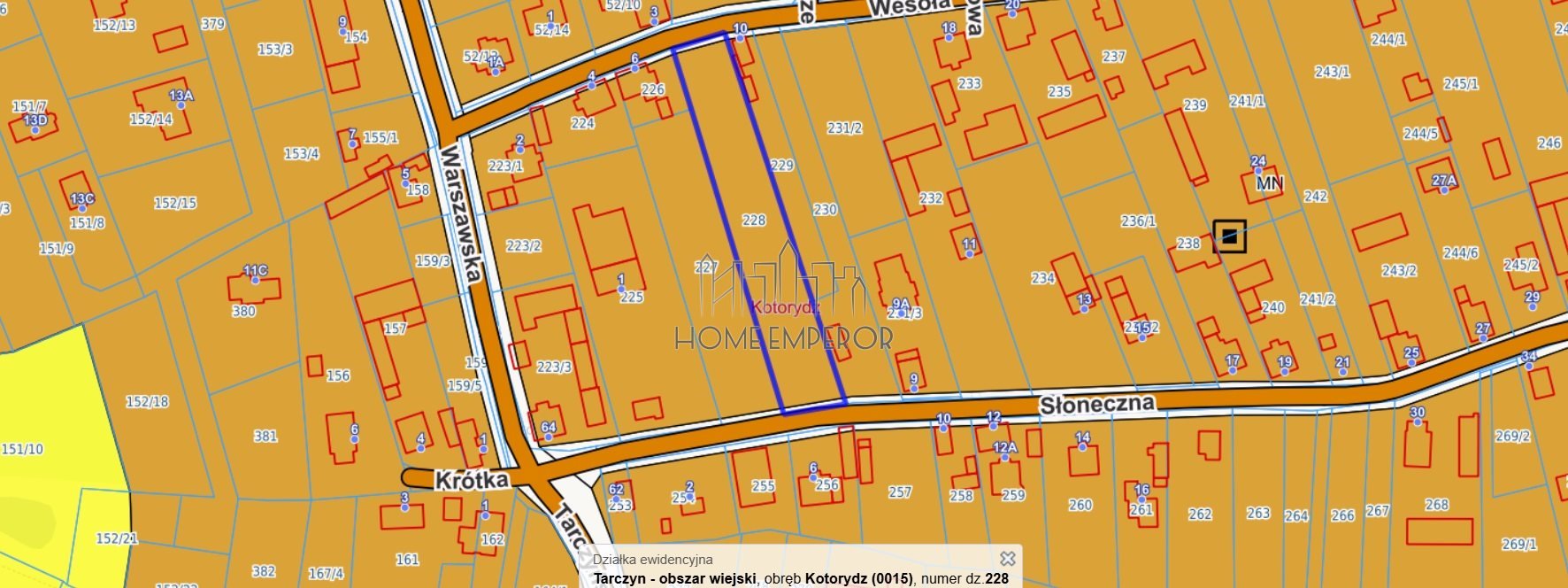 Do sprzedania działka 2815 m² pod zabudowę jednorodzinną Kotorydz, Słoneczna  2 815m2 Foto 1