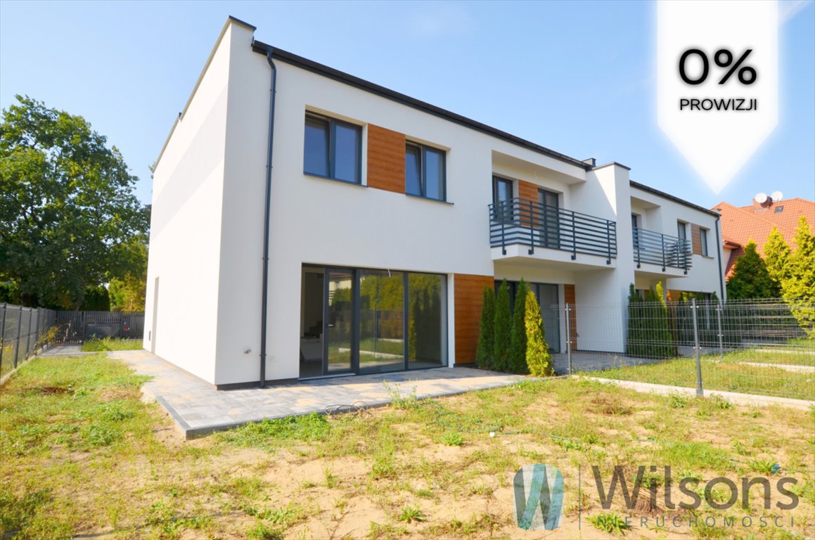 Nowoczesny segment skrajny 100 m2 z ogrodem i garażem Łomianki, Centralne  100m2 Foto 1