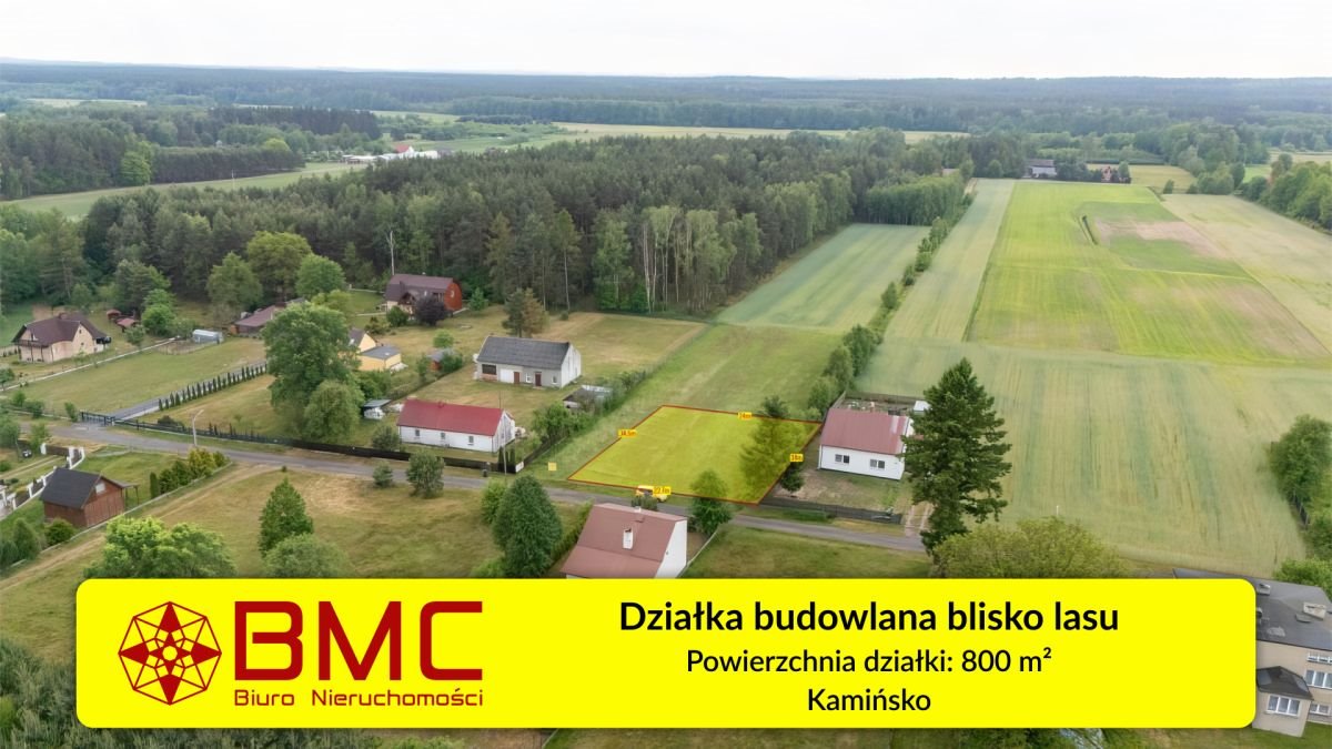 Sprzedam działkę budowlaną 800 m² w cichej okolicy Kamińsko Kamińsko  800m2 Foto 1