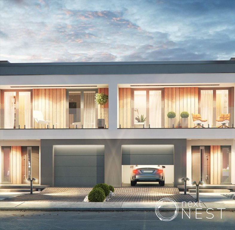 Nowoczesny dom bliźniak z garażem i ogródkiem, wysoki standard Lesznowola  124m2 Foto 1