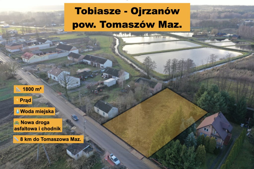 Działka budowlana na sprzedaż Tobiasze  1 800m2 Foto 1
