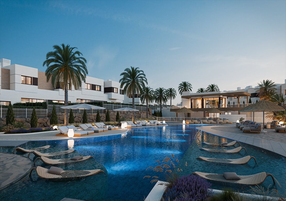 Nowe domy szeregowe z widokiem na las i pola golfowe Hiszpania, Las Lagunas, Las Lagunas, Mijas, Málaga  124m2 Foto 1