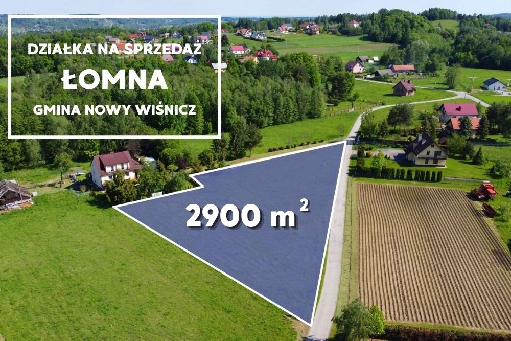 Działka 2900 m² z MPZP - media, blisko Bochni Łomna  2 902m2 Foto 1