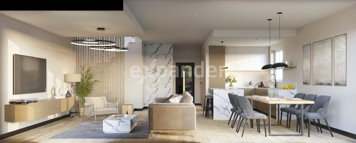 Przestronny dom bliźniak z ogrodem, 138 m², garaż, pompa ciepła Łozina, Ogrodowa  138m2 Foto 1