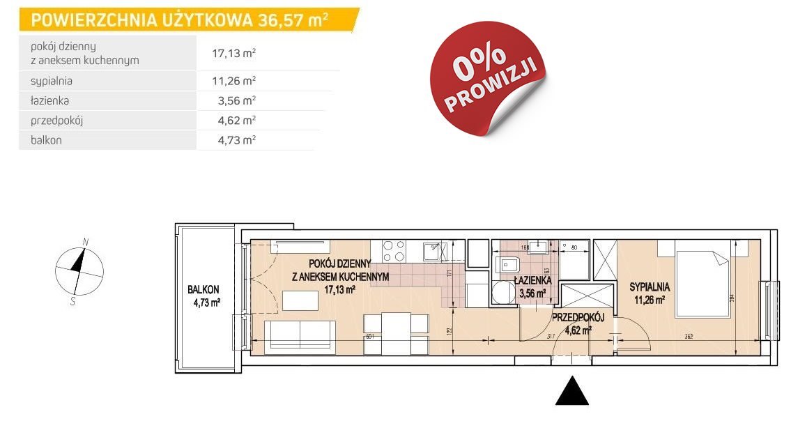 Mieszkanie dwupokojowe na sprzedaż Kraków, Podgórze Duchackie, Wola Duchacka, Kamieńskiego - okolice  36m2 Foto 3