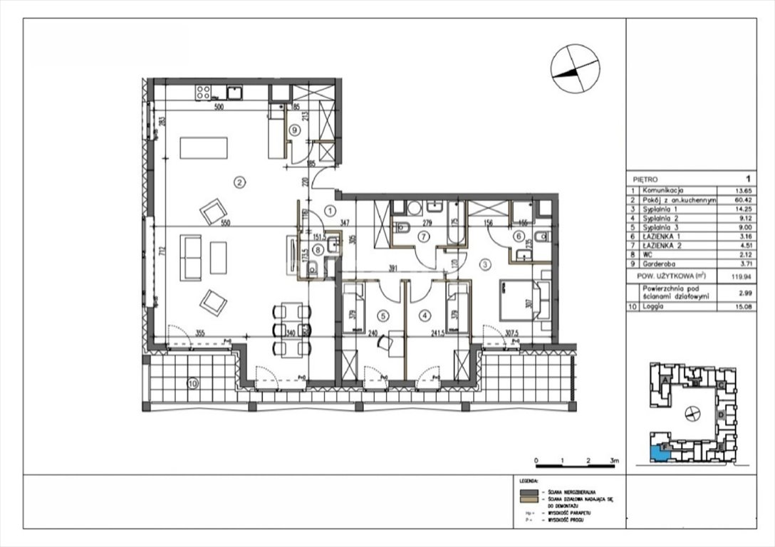 Mieszkanie czteropokojowe  na sprzedaż Warszawa, Mokotów  120m2 Foto 5