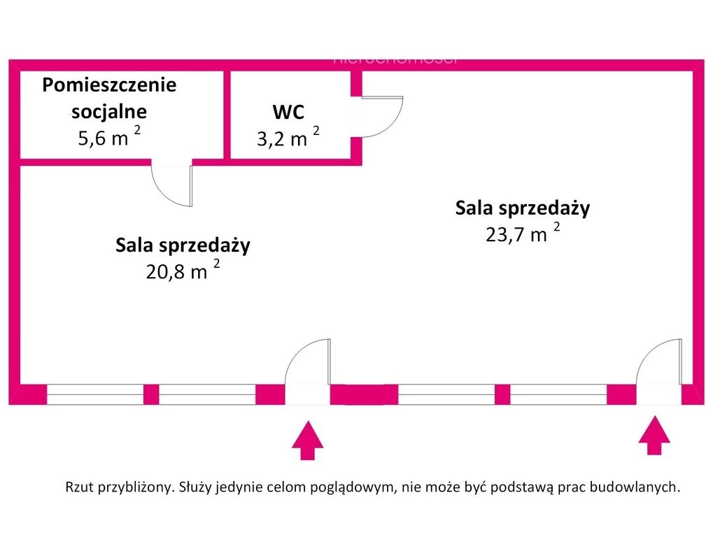 Lokal użytkowy na sprzedaż Ełk  74m2 Foto 1
