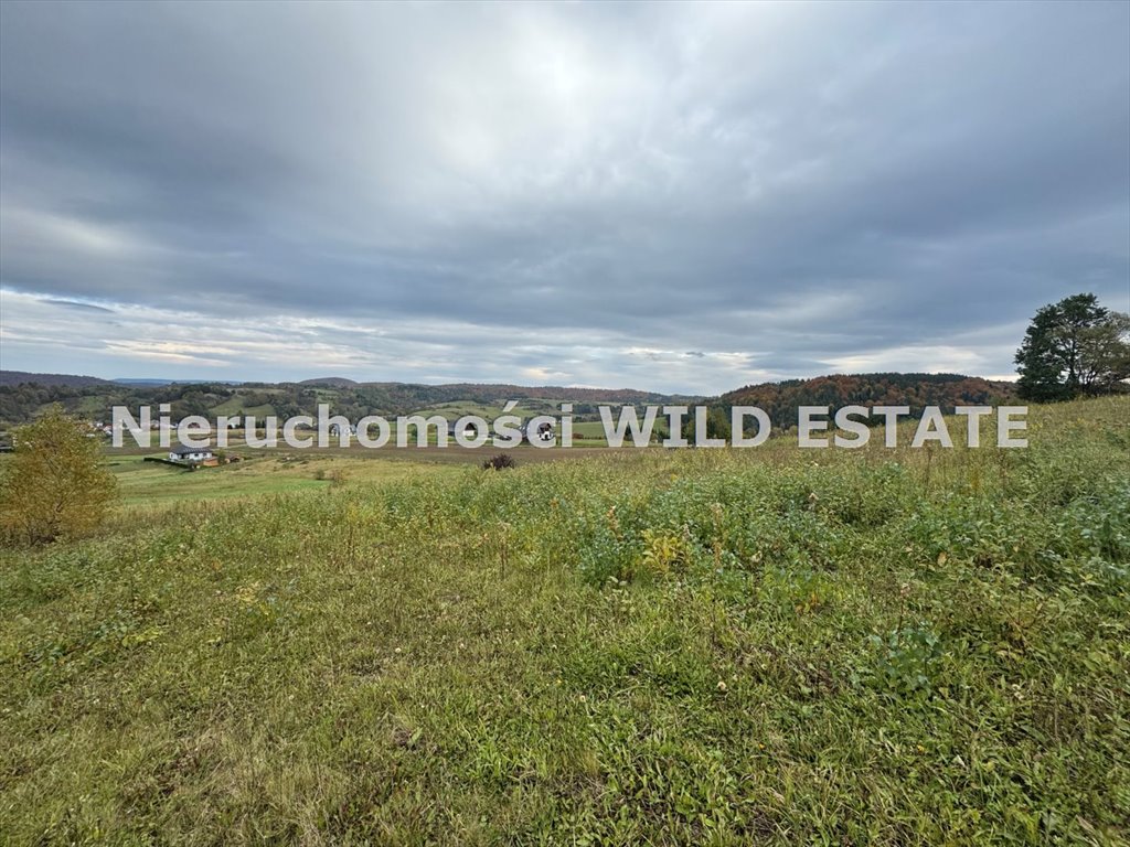 Działka budowlana z widokiem, media, do 250 m2 domu Lesko, Średnia Wieś  2 834m2 Foto 1