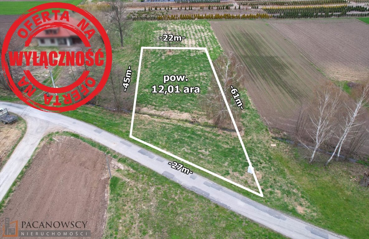 Działka budowlana 1201 m² w Masłomiącej – idealna pod dom! Masłomiąca  1 201m2 Foto 1