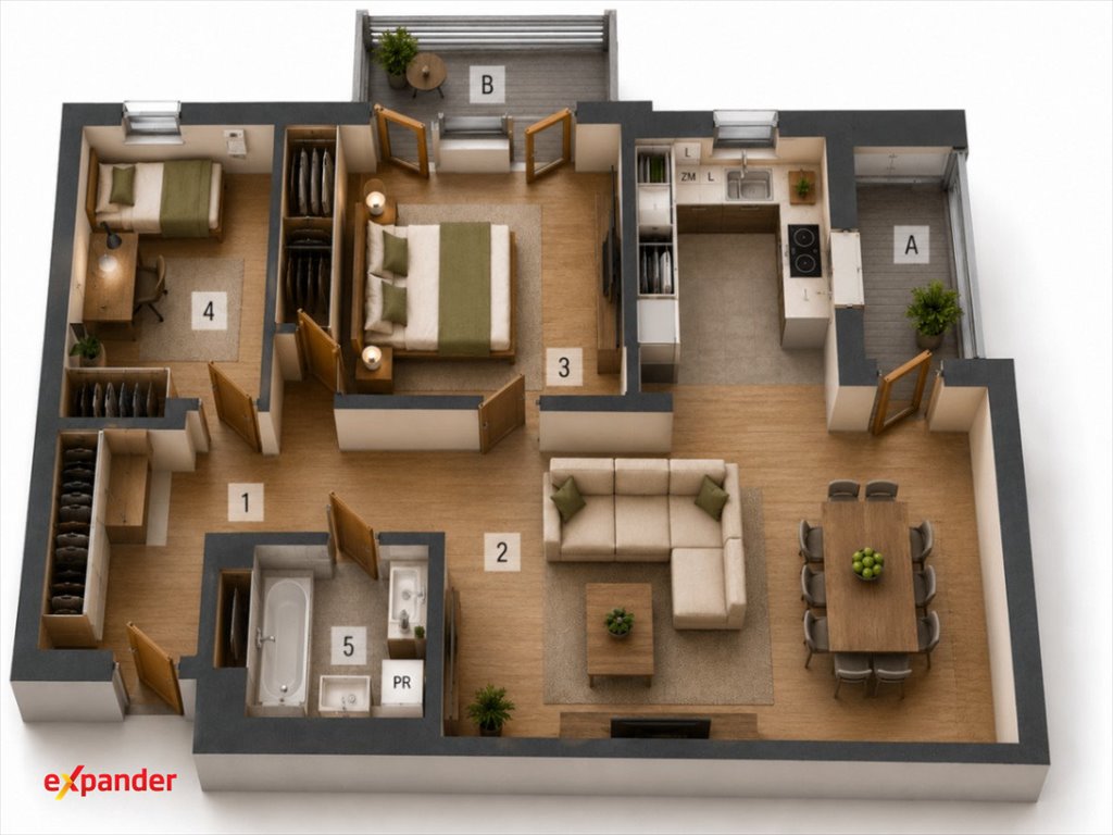Zapraszam do obejrzenia 3-pokojowego mieszkania 52 m² w Rzeszowie Rzeszów, Przybyszówka, Technologiczna  52m2 Foto 1