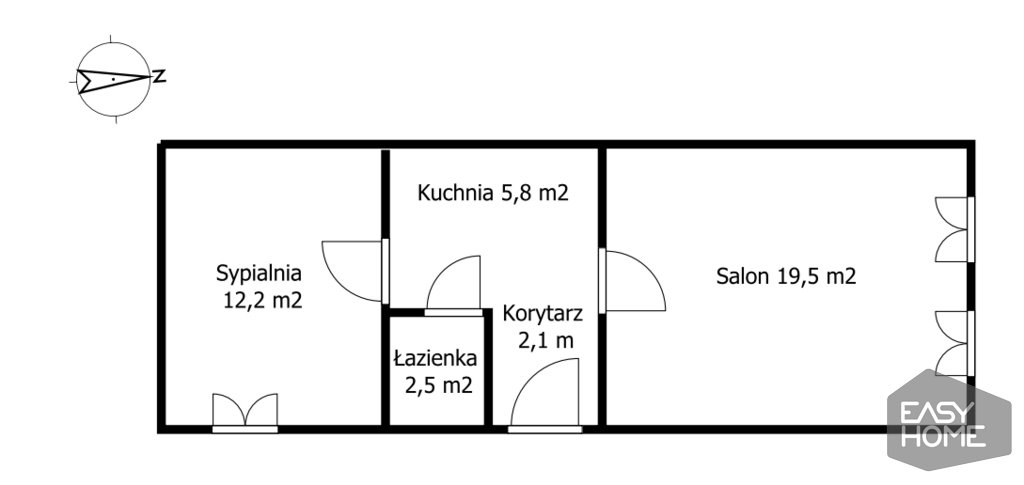 Mieszkanie dwupokojowe na wynajem Poznań, Kozia  40m2 Foto 2