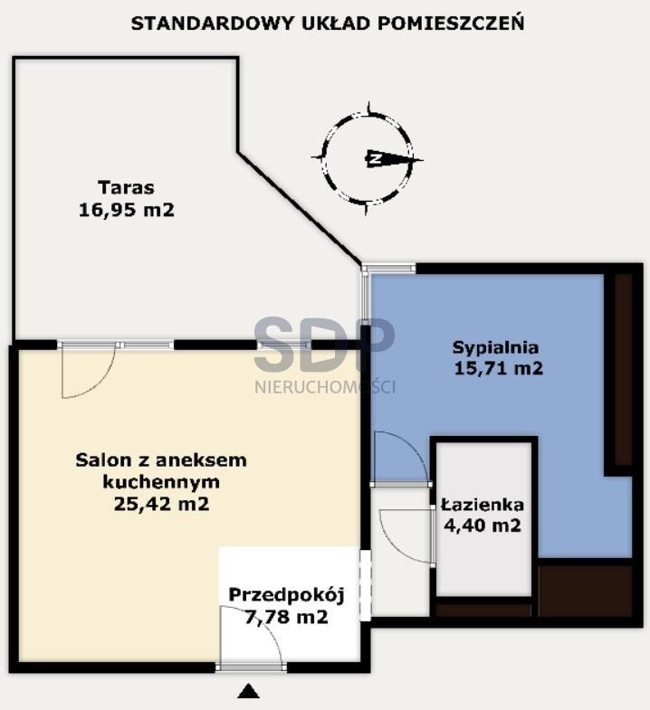 Mieszkanie dwupokojowe na sprzedaż Wrocław, Krzyki, Partynice, ok. Karkonoskiej  53m2 Foto 2