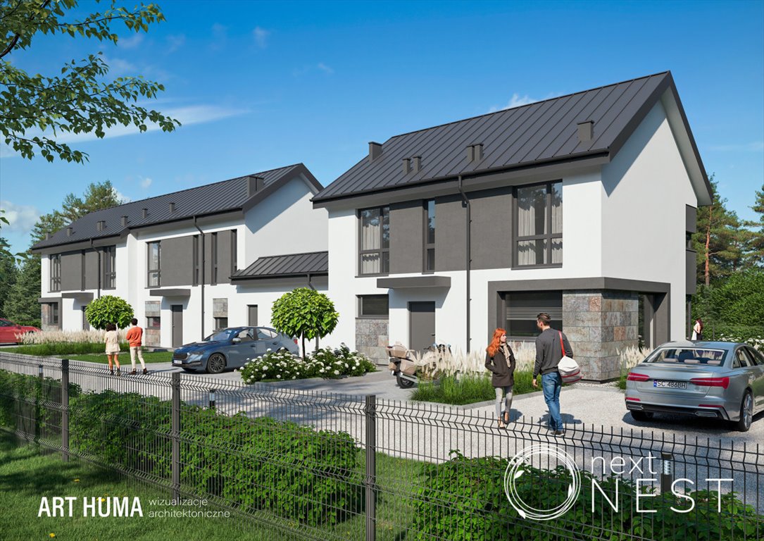 Dom szeregowy 124 m2 z dużym ogrodem i panoramicznymi oknami Solec, Fiołkowa  124m2 Foto 1