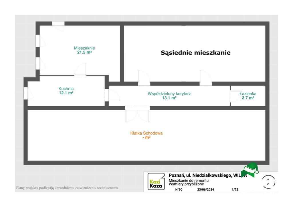 Kawalerka na sprzedaż Poznań, Wilda, Mieczysława Niedziałkowskiego  44m2 Foto 9