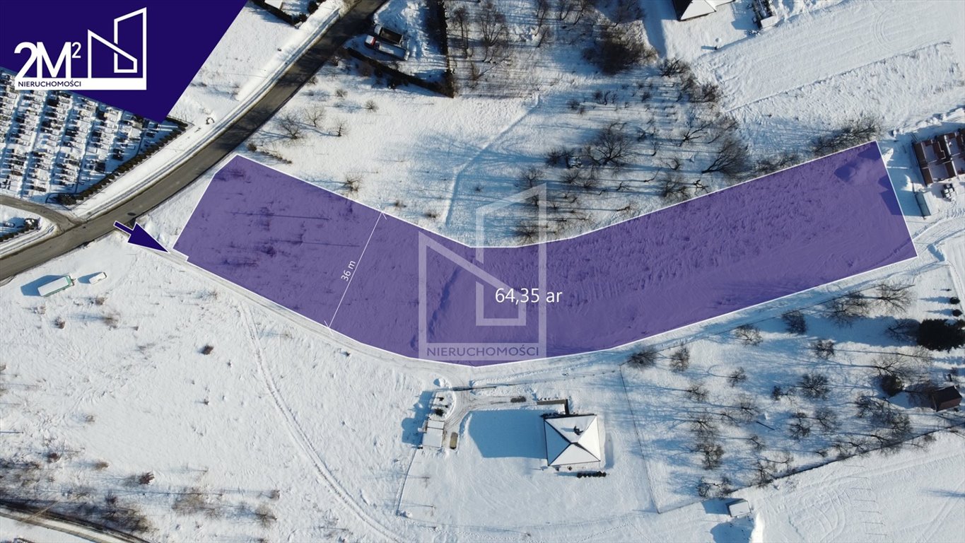 Działka pod zabudowę szeregową z 24 mieszkaniami, media, asfalt Łańcut  6 435m2 Foto 1