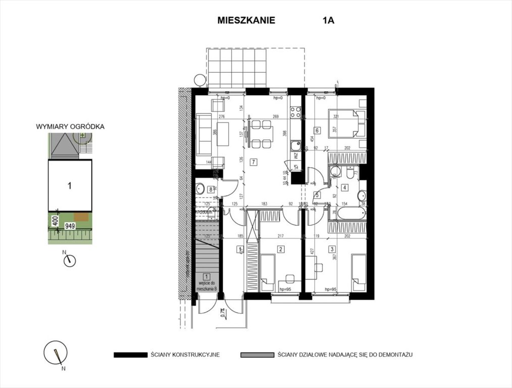 Mieszkanie czteropokojowe  na sprzedaż Wrocław, Kowale  80m2 Foto 3