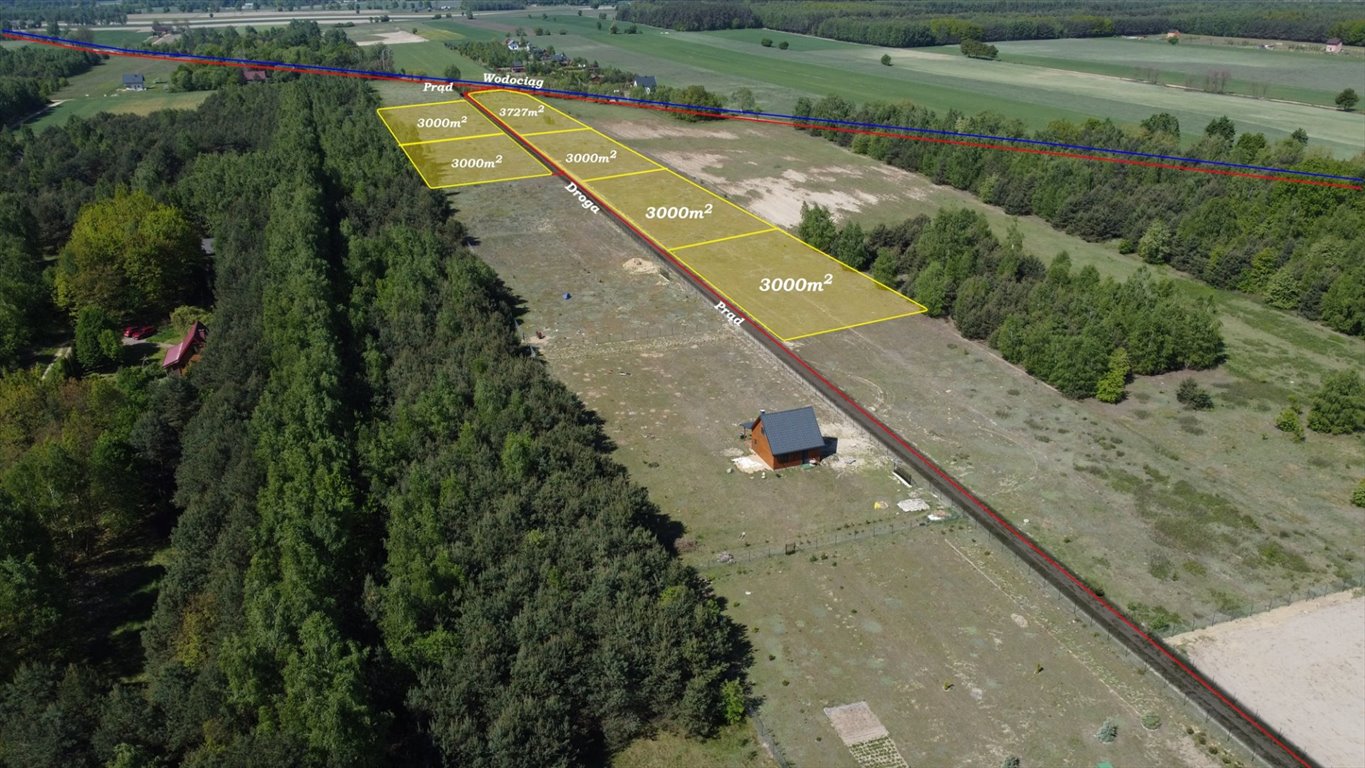 Do sprzedania przestronna działka 3,7 ha nad Wkrą w spokojnej okolicy Popielżyn-Zawady  3 727m2 Foto 1