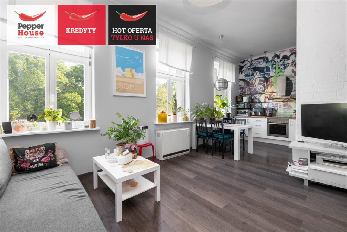 Mieszkanie dwupokojowe na sprzedaż Sopot, Górny, Ignacego Krasickiego  47m2 Foto 1