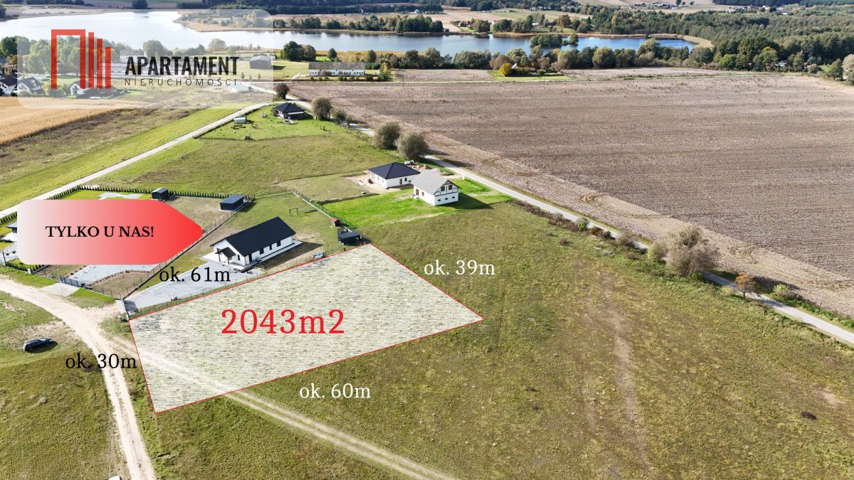Działka budowlana 2043 m² blisko jeziora - Szubin Gąbin, Leśna  2 043m2 Foto 1