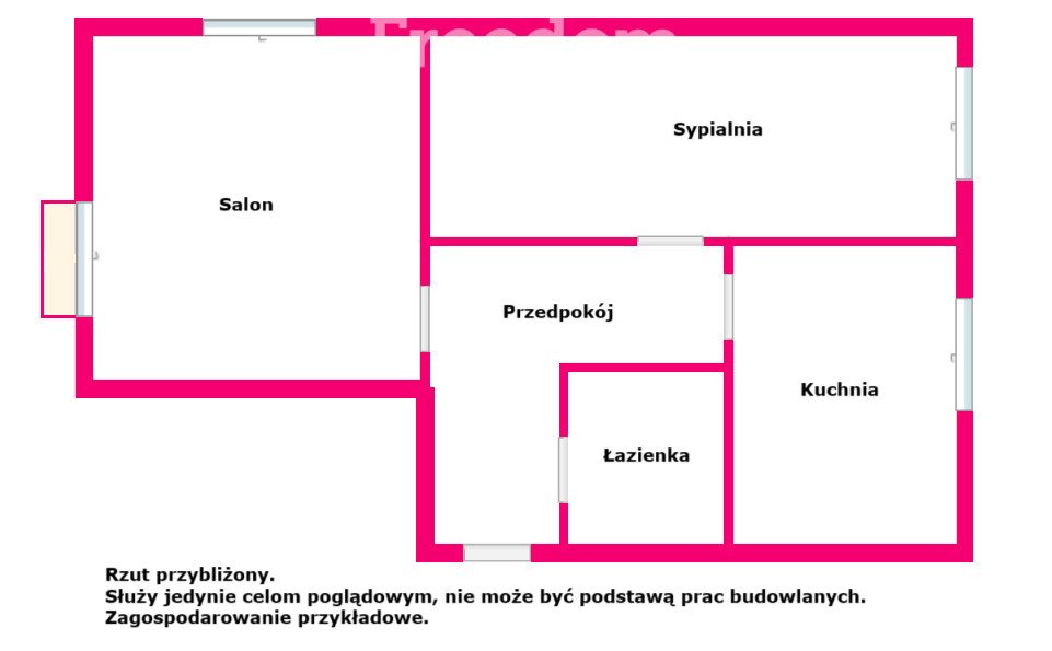 Mieszkanie dwupokojowe na sprzedaż Częstochowa  54m2 Foto 7