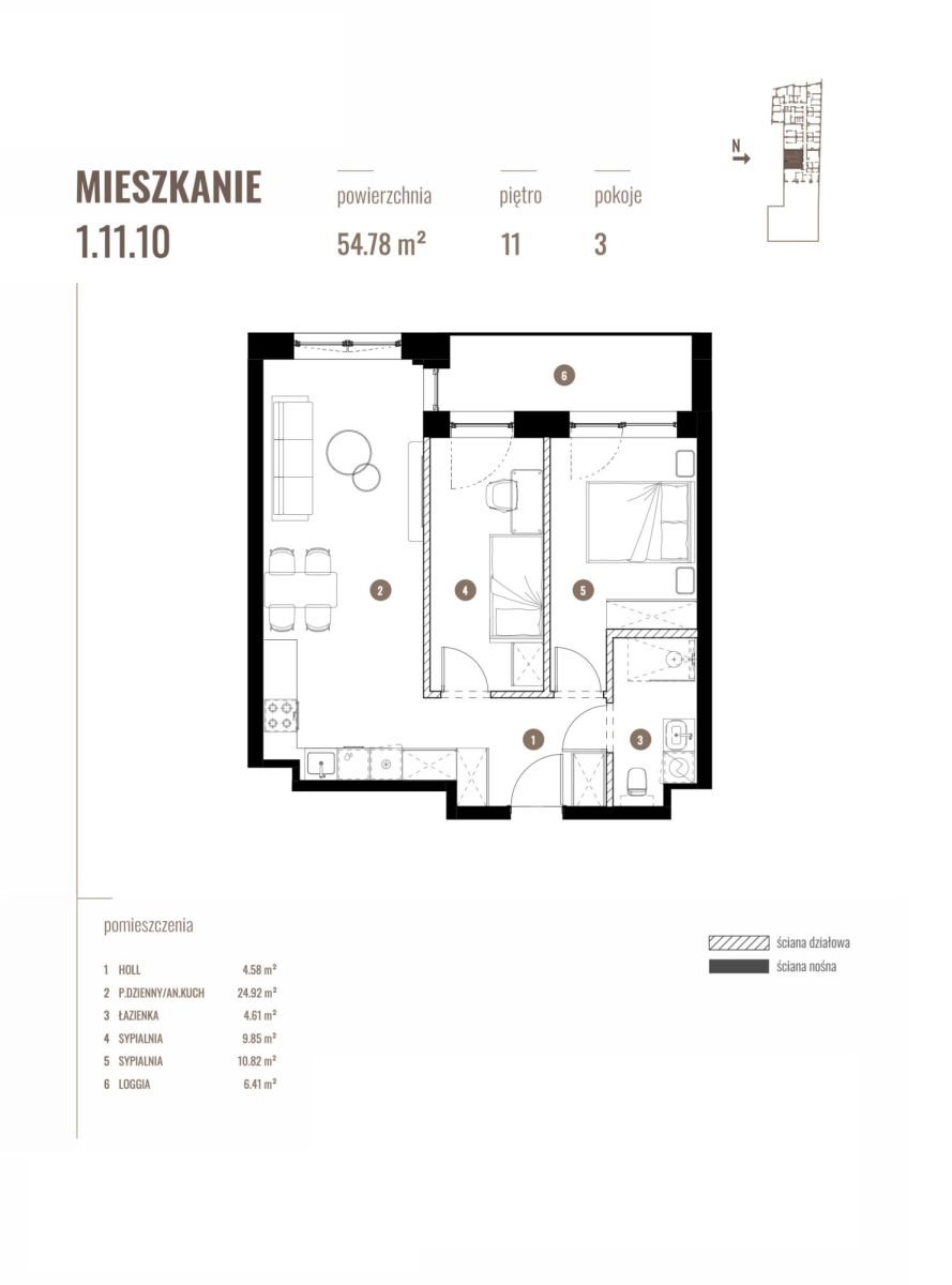 Mieszkanie trzypokojowe na sprzedaż Katowice, Koszutka, Katowicka  55m2 Foto 3