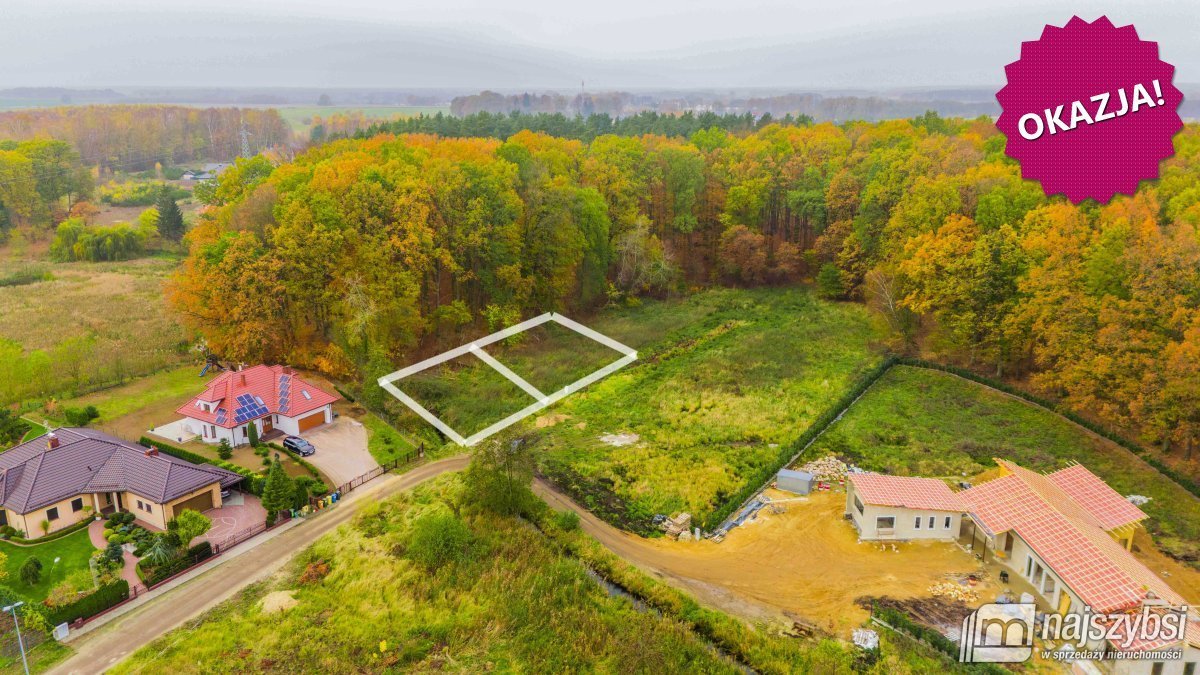 Działki budowlane 744 i 681 m² blisko jeziora i lasu Nowogard  745m2 Foto 1