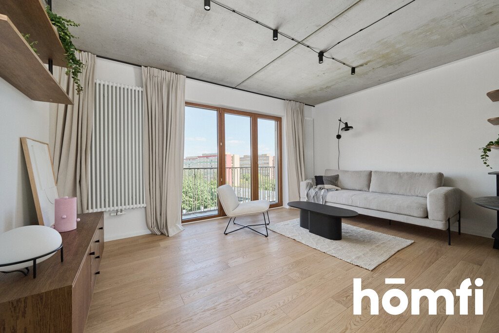 Nowoczesne 2-pokojowe mieszkanie z dużym balkonem i tarasem widokowym Wrocław, Krzyki, Drukarska  43m2 Foto 1