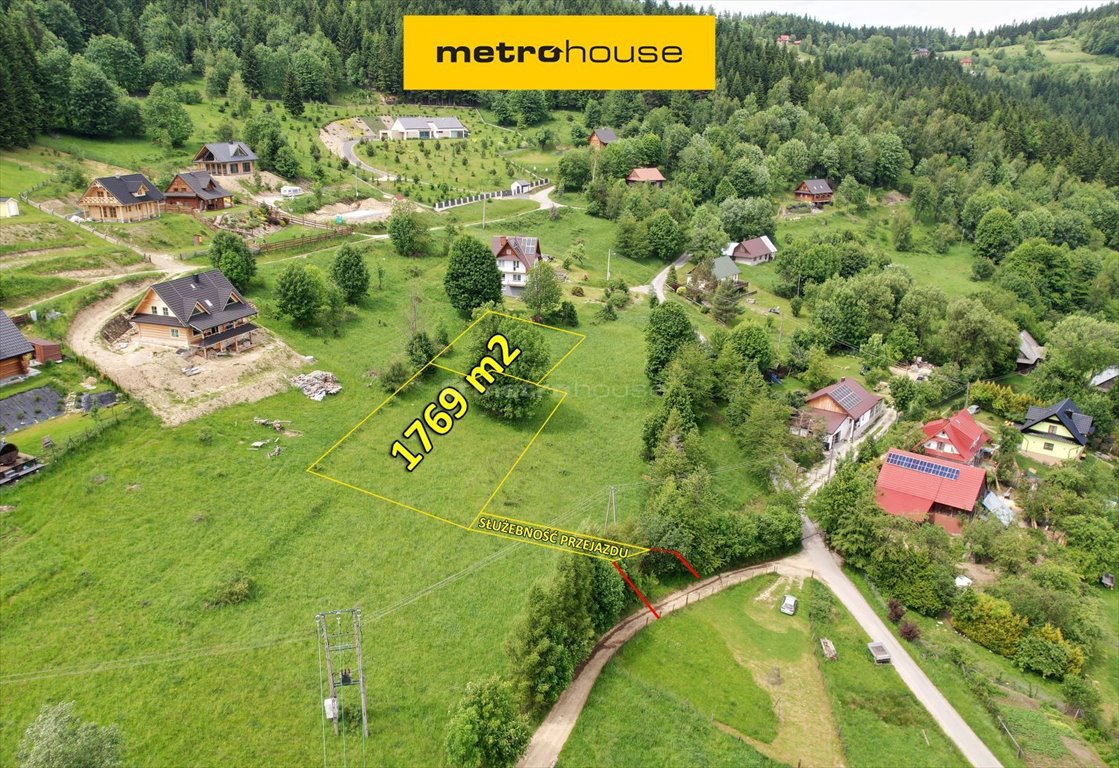 Działka budowlana z widokiem na góry i las Zawoja  1 769m2 Foto 1