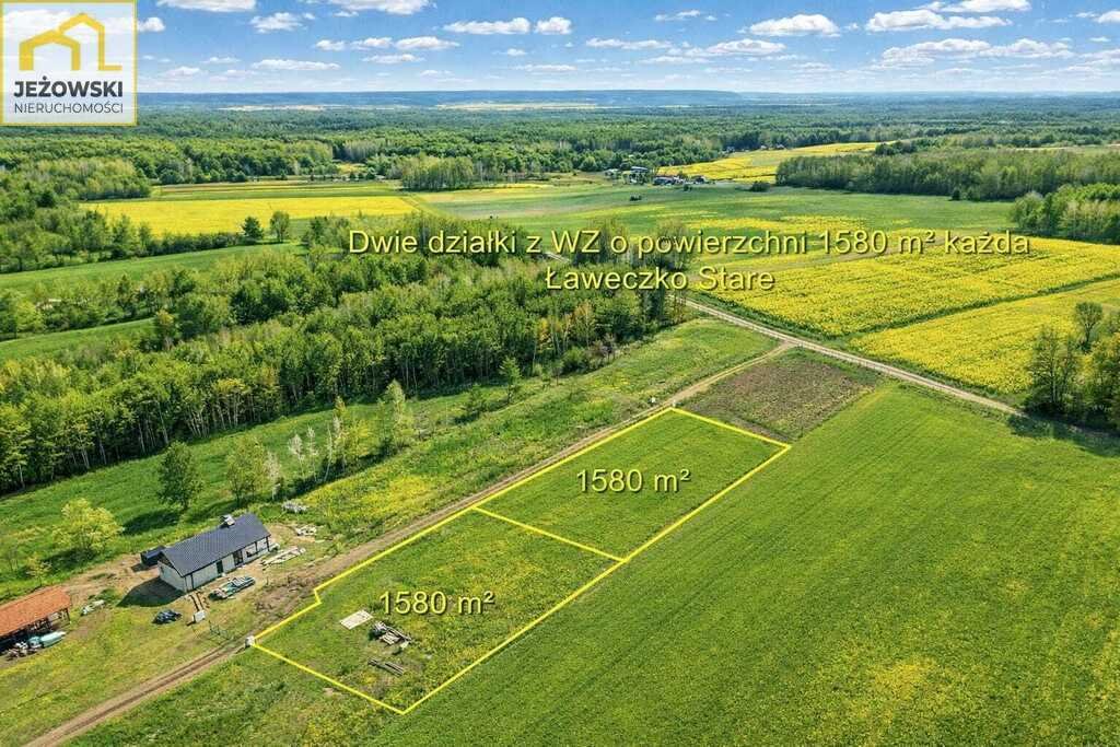 Działka budowlana 1580 m² z mediami i dużym potencjałem Ławeczko Stare  1 580m2 Foto 1