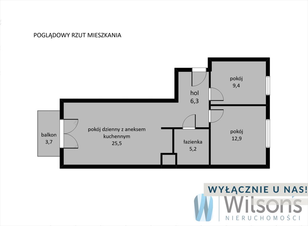 Nowoczesne 3-pokojowe mieszkanie z balkonem - blisko Parku Żerańskiego Warszawa, Białołęka, Krzyżówki  59m2 Foto 1