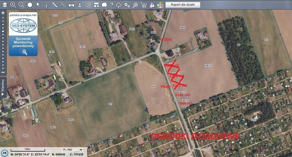 Działka z warunkami zabudowy pod dom w Kukowie, 1247 m2 Suwałki  1 247m2 Foto 1