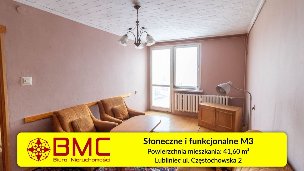 Przestronne 2 pokoje w centrum Lublińca, balkon, piwnica Lubliniec, Częstochowska  42m2 Foto 1