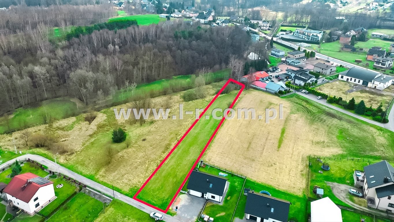 Działka budowlana 2146 m² w Mszanie z mediami i lasem Mszana  2 146m2 Foto 1