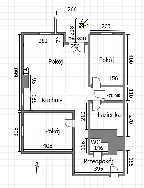 Mieszkanie trzypokojowe na wynajem Kraków, Podgórze, Dębniki, Madalińskiego  80m2 Foto 3