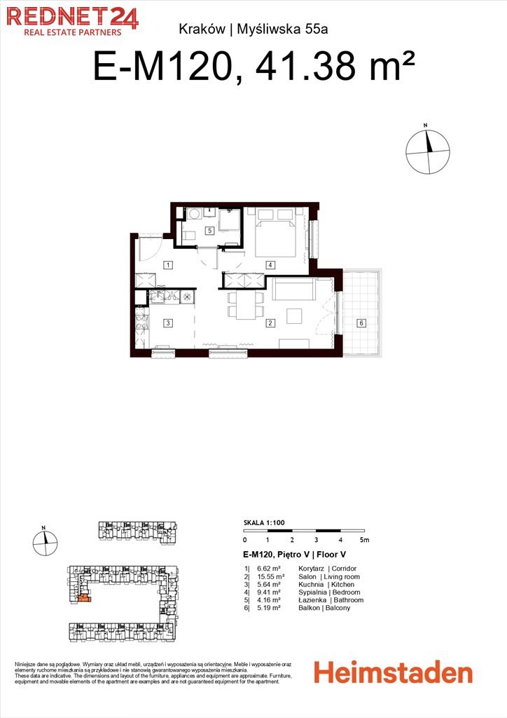 Mieszkanie dwupokojowe na sprzedaż Kraków, Podgórze  41m2 Foto 1