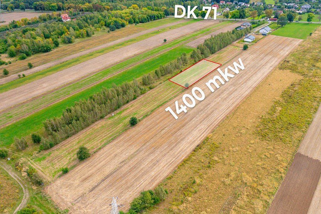 Działka 1400 m² z warunkami zabudowy w Skotnikach zapraszam Skotniki, Zgierska  1 400m2 Foto 1