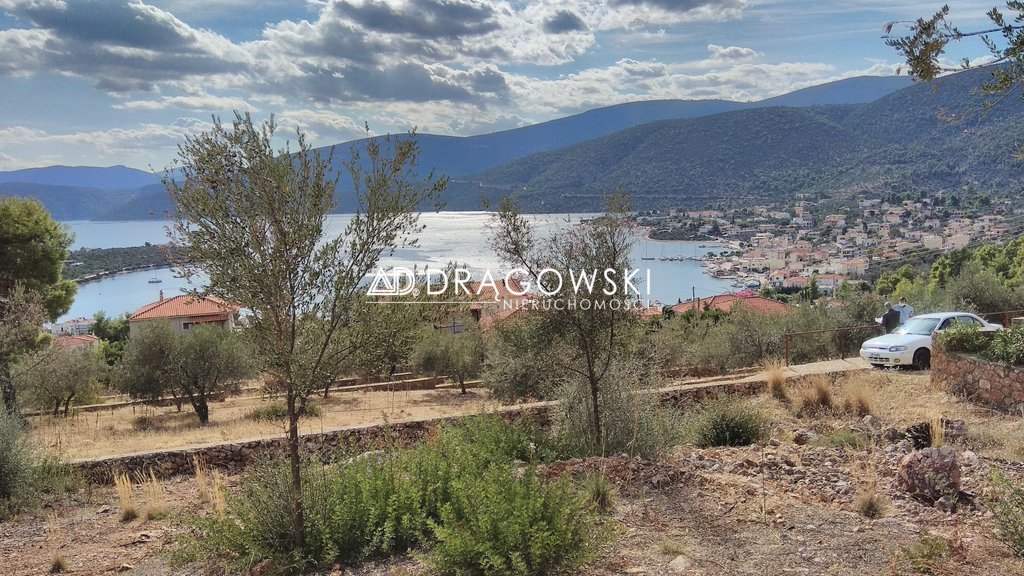 Działka z widokiem na morze i basenem w Korfos Grecja, Korfos  532m2 Foto 1