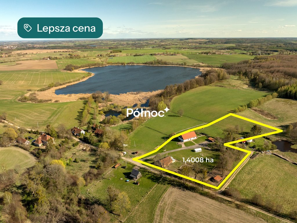 Przestronny dom z działką 1,386 ha nad jeziorami w Warkałkach Warkałki  160m2 Foto 1