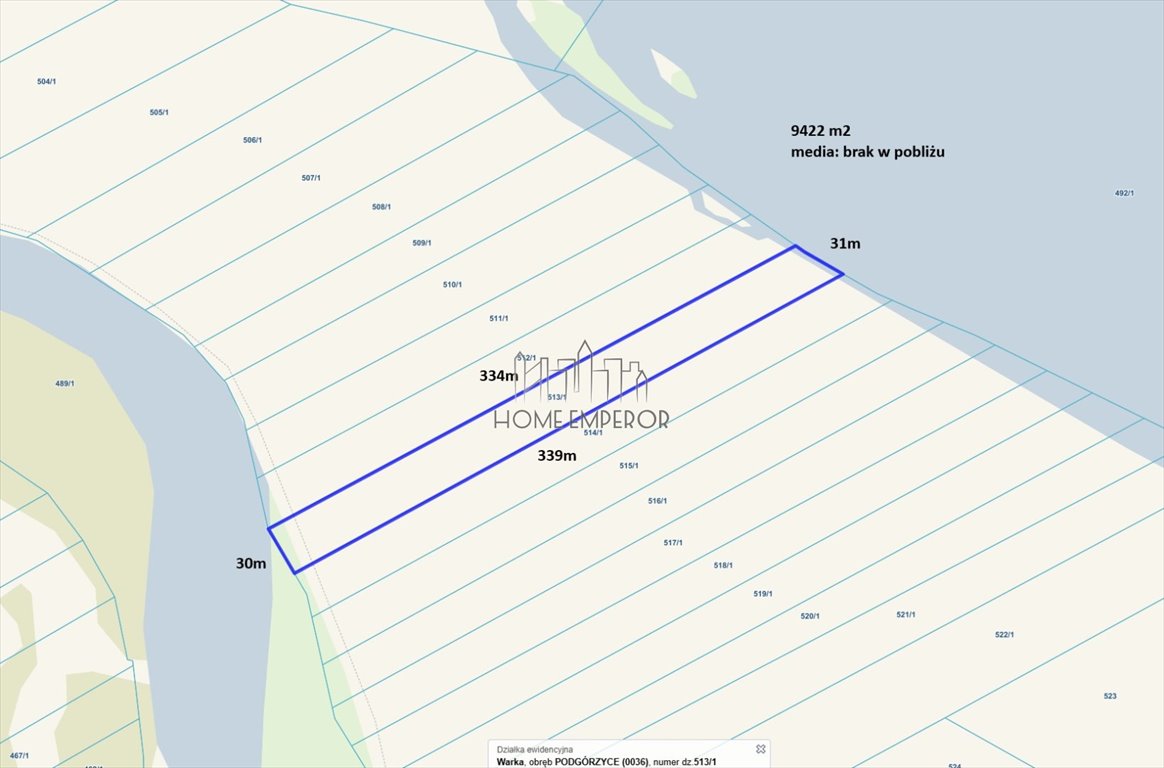 Działka 9 422 m² pod zabudowę, brak mediów, Warka Podgórzyce  9 422m2 Foto 1
